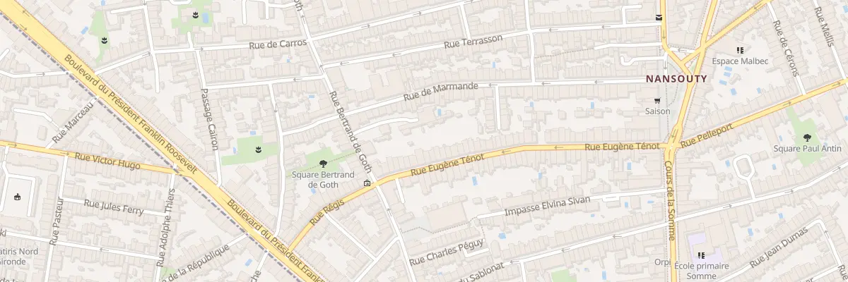 Plan du 73 Rue Eugène Ténot à Bordeaux