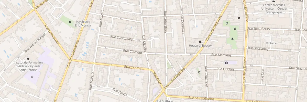 Plan du 44 Rue Clément à Bordeaux