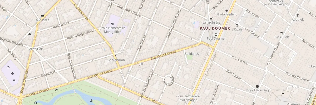 Plan du 23 Rue du Jardin Public à Bordeaux