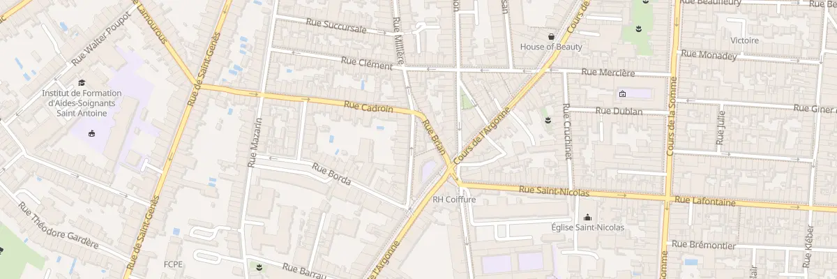 Plan du 80 Rue Millière à Bordeaux