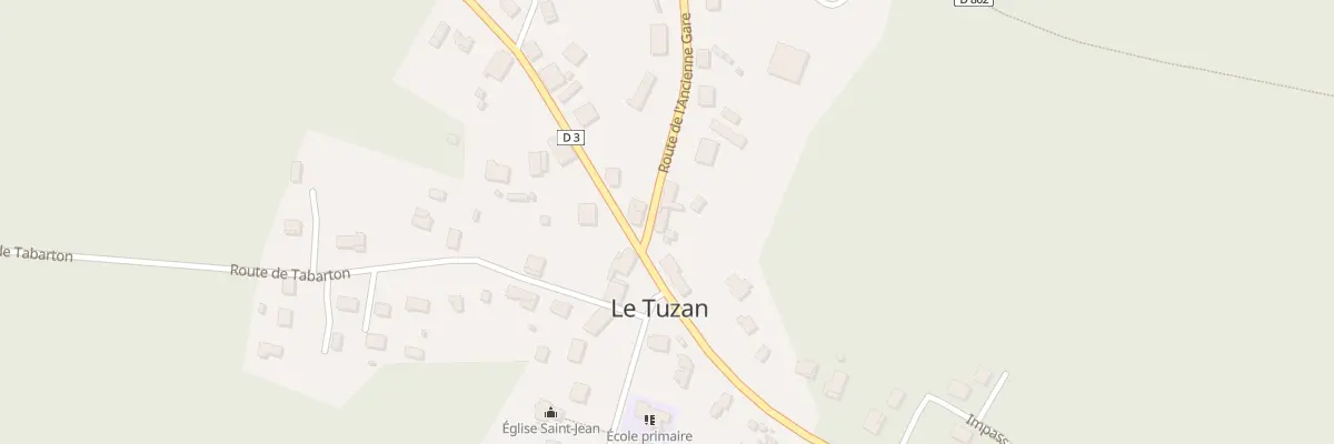 Plan du 9001 Le Bourg-nord au Tuzan