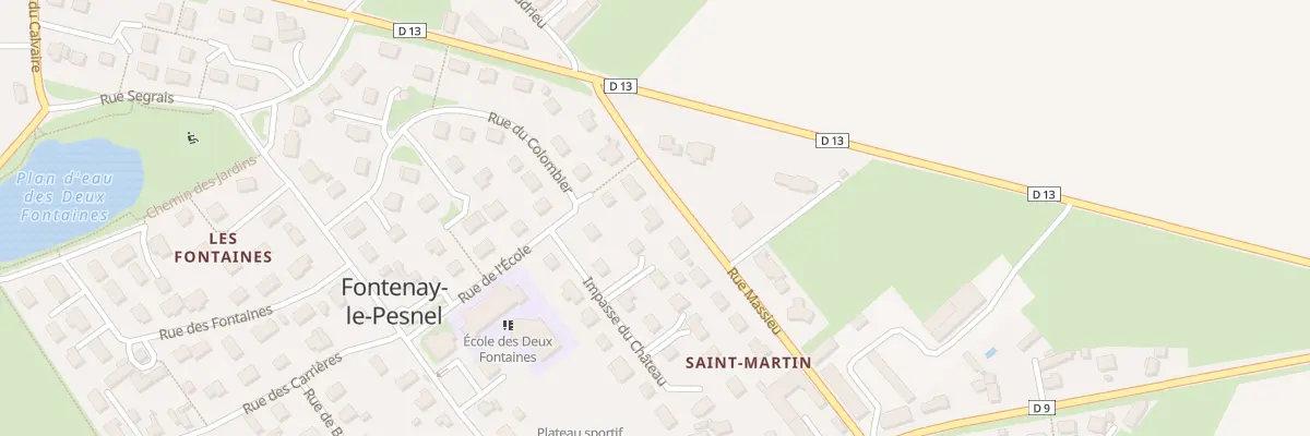 Plan du 8 Rue Massieu à Fontenay-le-Pesnel