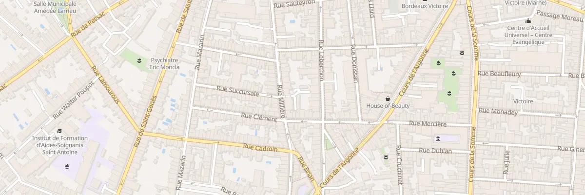 Plan du 52 Rue Millière à Bordeaux