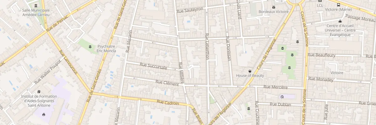 Plan du 48 Rue Millière à Bordeaux