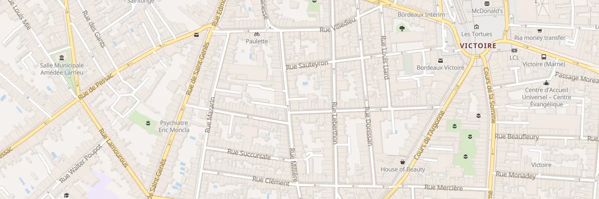 Plan du 30 Rue Millière à Bordeaux