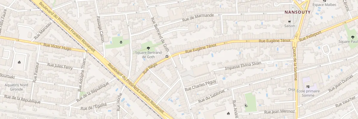 Plan du 92 Rue Eugène Ténot à Bordeaux