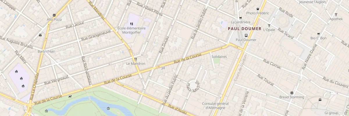 Plan du 33 Rue de la Course à Bordeaux