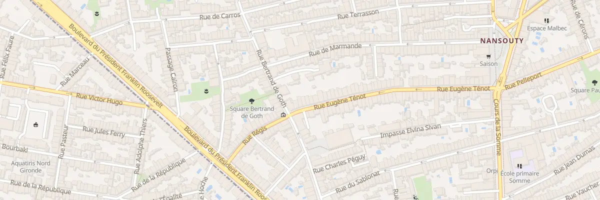 Plan du 85 Rue Eugène Ténot à Bordeaux