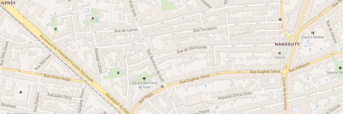 Plan du 92 Rue de Marmande à Bordeaux