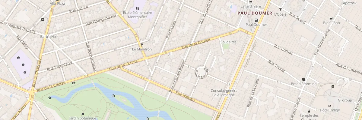 Plan du 11 Rue du Jardin Public à Bordeaux