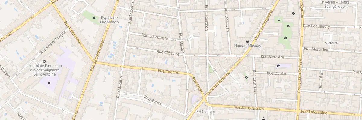 Plan du 73 Rue Millière à Bordeaux