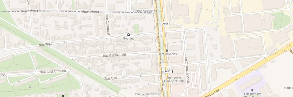 Plan du 7 Rue Gabriel Peri au Bouscat