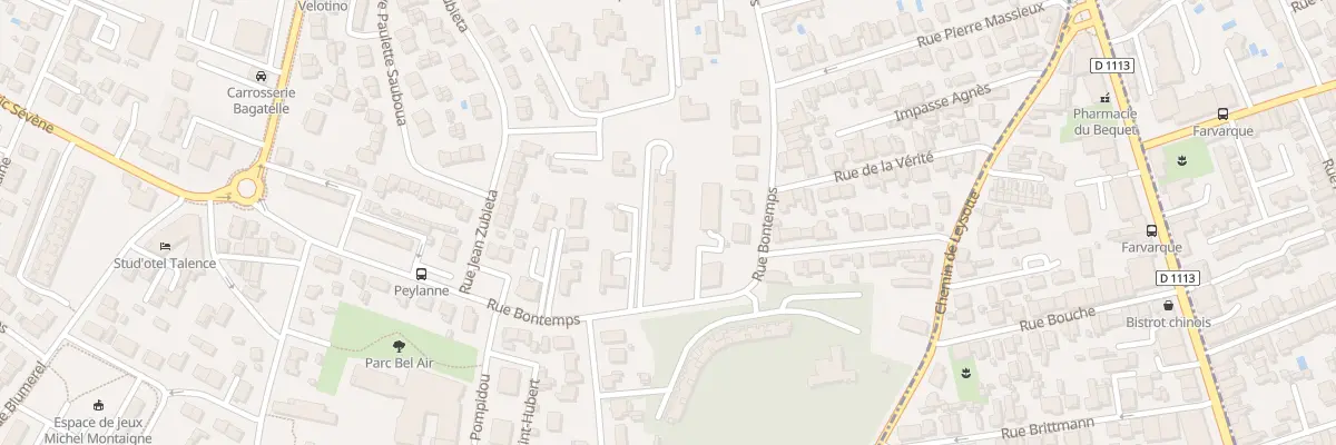 Plan du 36 Rue Bontemps à Talence