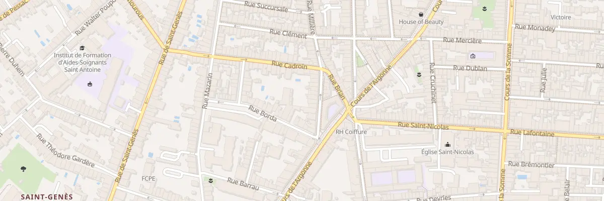 Plan du 99 Rue Millière à Bordeaux