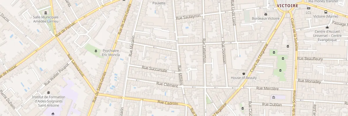 Plan du 49 Rue Millière à Bordeaux