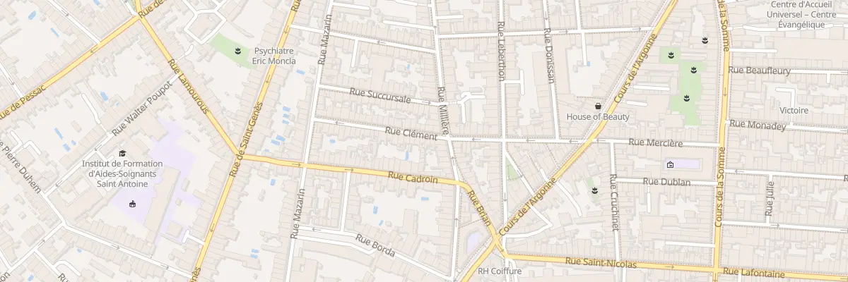 Plan du 37 Rue Clément à Bordeaux