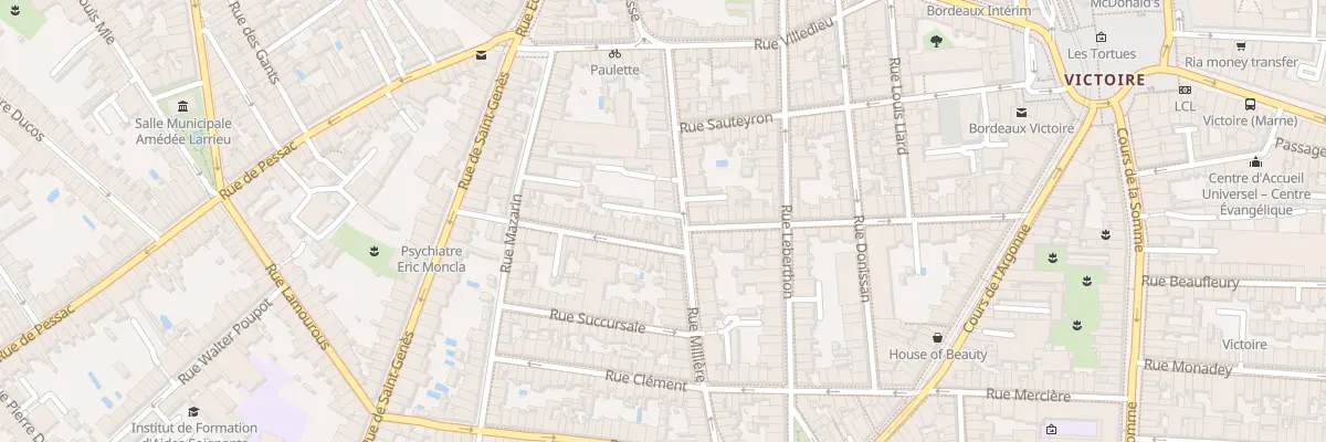 Plan du 39 Rue Millière à Bordeaux