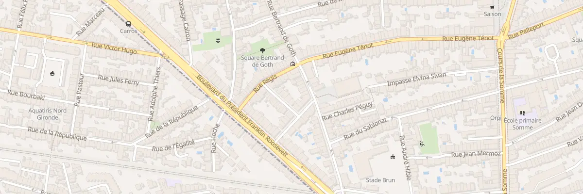 Plan du 14 Rue La-Boubee à Bordeaux