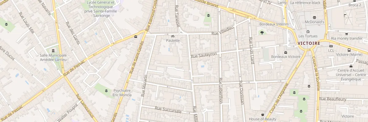 Plan du 21 Rue Millière à Bordeaux