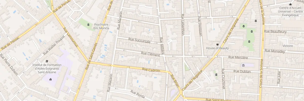 Plan du 32 Rue Clément à Bordeaux