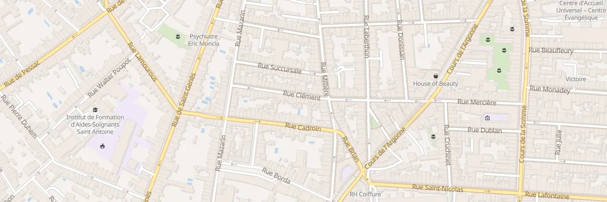 Plan du 33 Rue Clément à Bordeaux