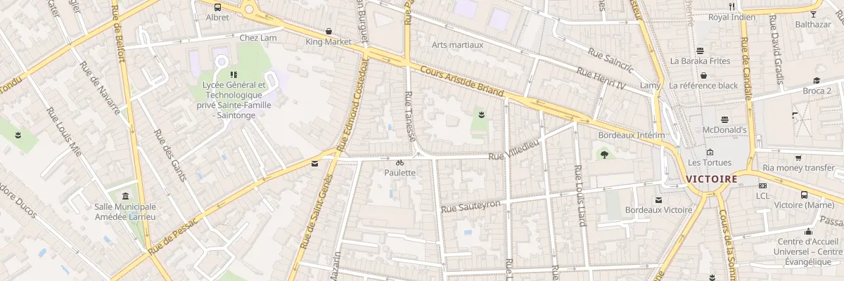 Plan du 22 Rue Tanesse à Bordeaux