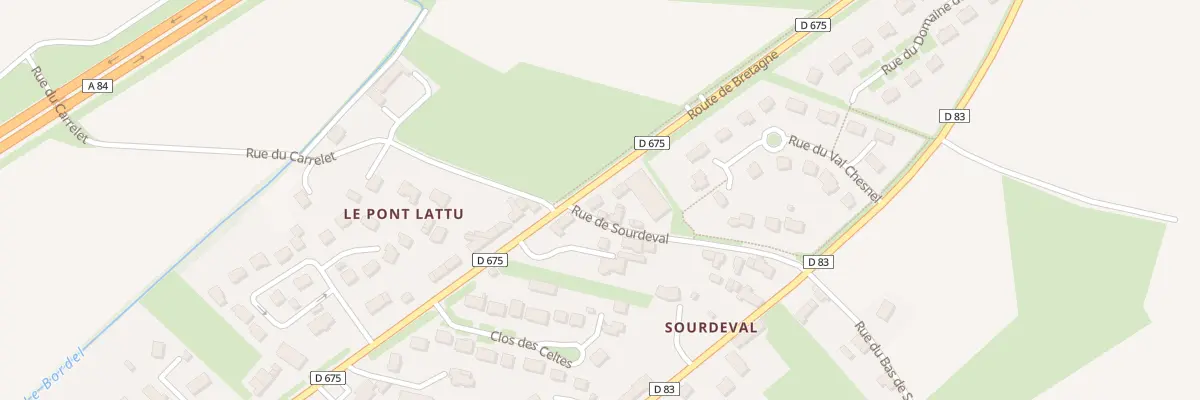 Plan du 2771 Rte de Bretagne Noyers Bocage à Val d’Arry