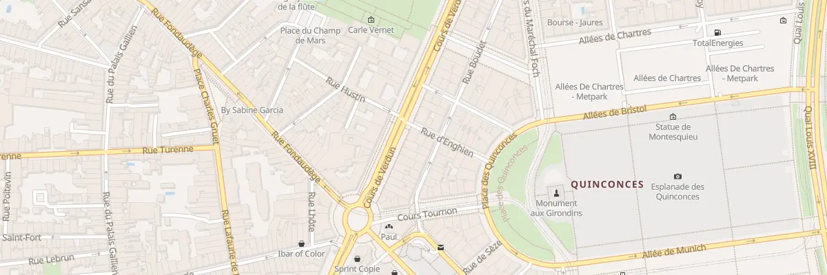 Plan du 20 Crs de Verdun à Bordeaux