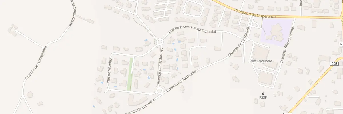 Plan du 13 Av de Sarthoulet à Saint-Sever