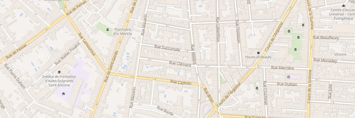 Plan du 26 Rue Clément à Bordeaux