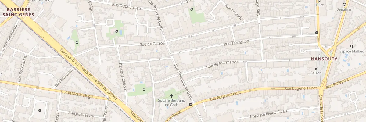 Plan du 90 Rue Bertrand de Goth à Bordeaux