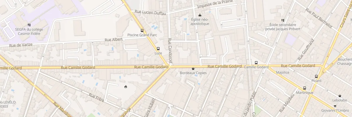 Plan du 6 Rue Condorcet à Bordeaux