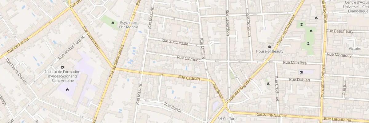Plan du 29 Rue Clément à Bordeaux