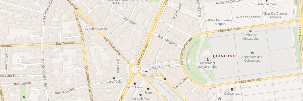 Plan du 12 Crs de Verdun à Bordeaux