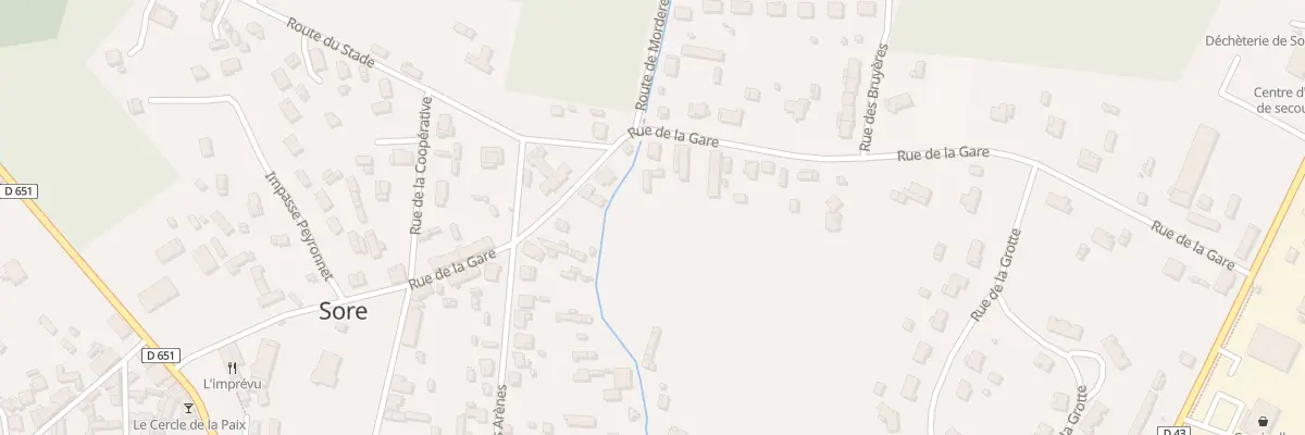 Plan du 440 Rue de la Gare à Sore