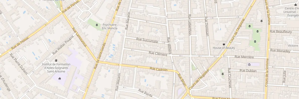 Plan du 22 Rue Clément à Bordeaux