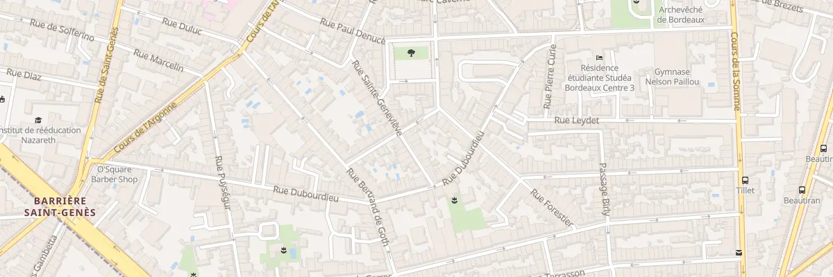 Plan du 13 Rue Sainte Genevieve à Bordeaux