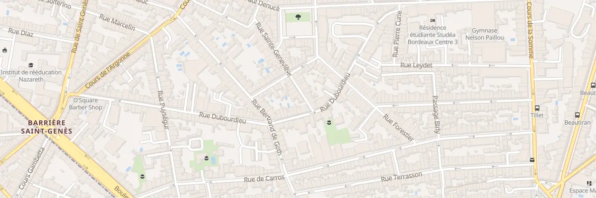 Plan du 8 Rue Sainte Genevieve à Bordeaux