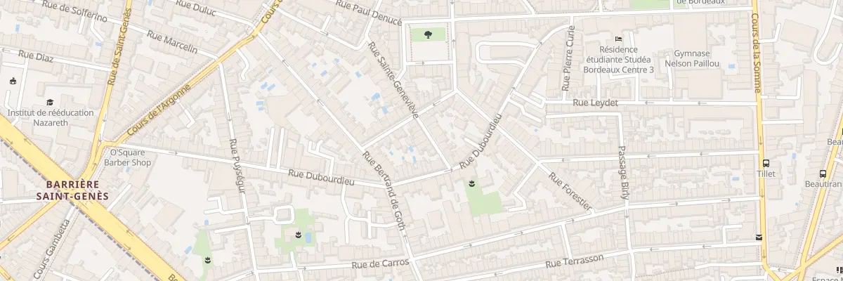 Plan du 12 Rue Sainte-Geneviève à Bordeaux