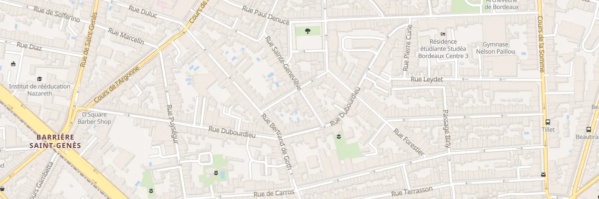 Plan du 16 Rue Sainte-Geneviève à Bordeaux