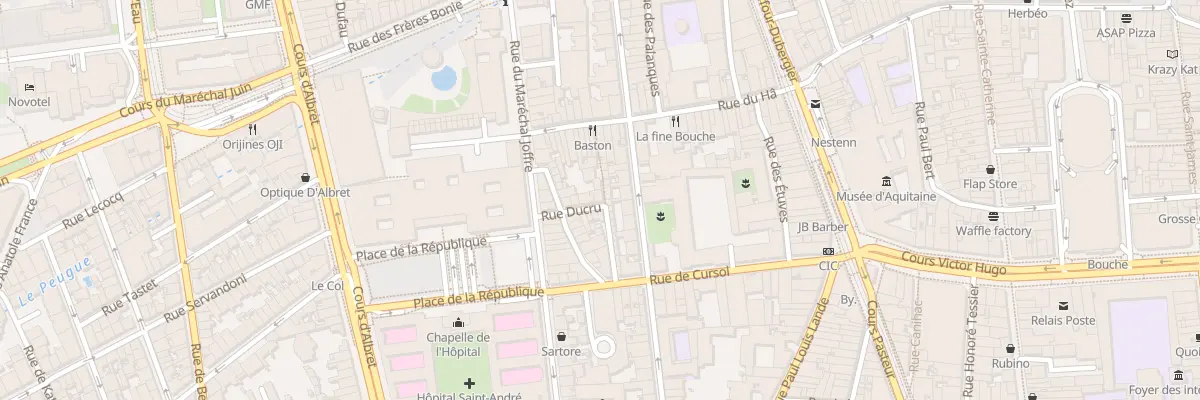 Plan du 7 Rue Ducru à Bordeaux