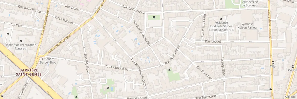 Plan du 18 Rue Sainte-Geneviève à Bordeaux