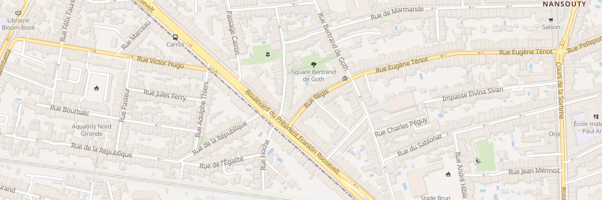 Plan du 23 Rue Régis à Bordeaux