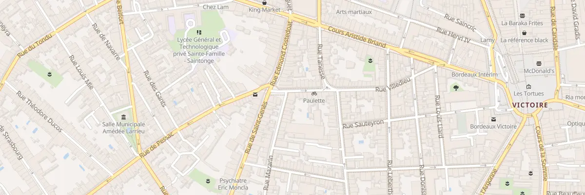 Plan du 2 Rue Mazarin à Bordeaux