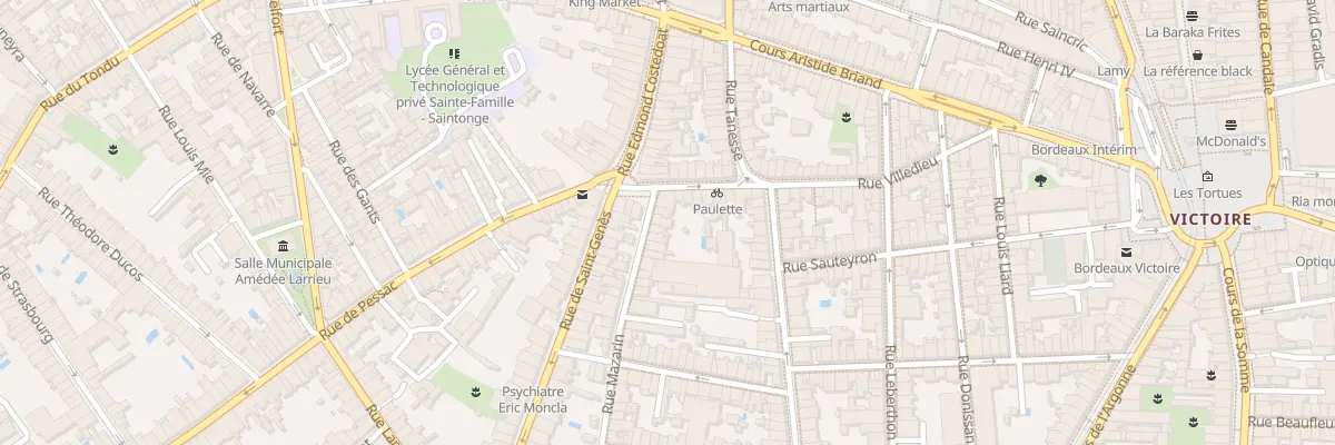 Plan du 8 Rue Mazarin à Bordeaux