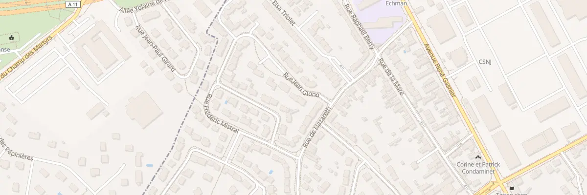 Plan du 3 Rue Jean Giono à Angers