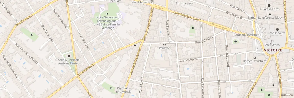 Plan du 3 Rue Mazarin à Bordeaux