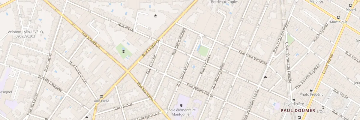 Plan du 82 Rue Frere à Bordeaux