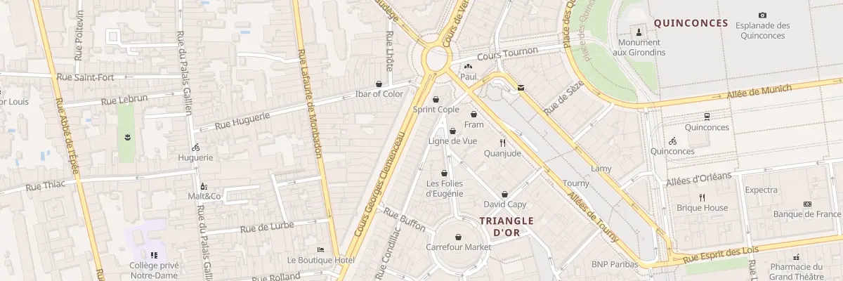 Plan du 68 Crs Georges Clémenceau à Bordeaux