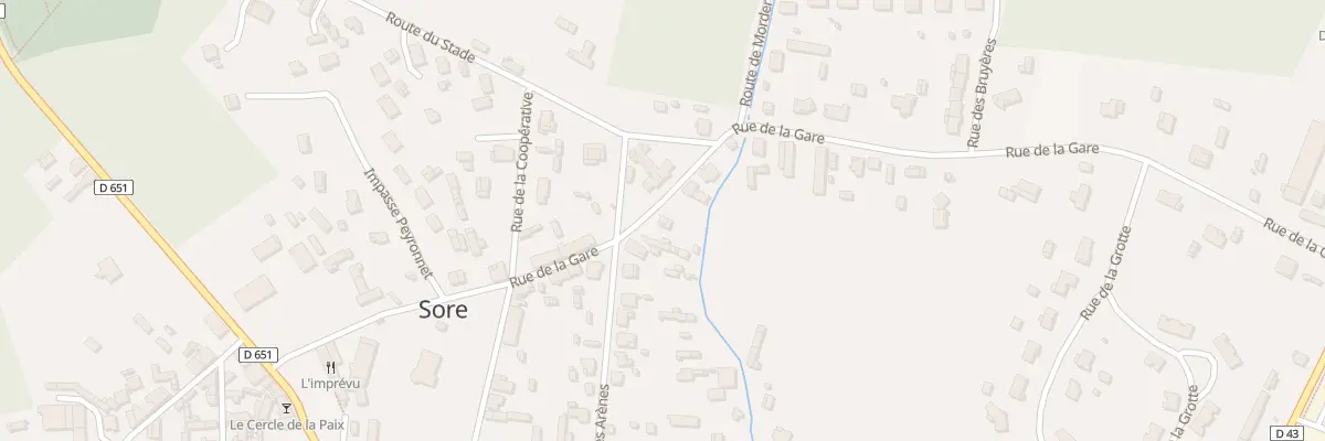 Plan du 314 Rue de la Gare à Sore